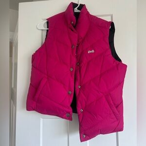 Reversible Fuchsia and Black Puffer Vest
